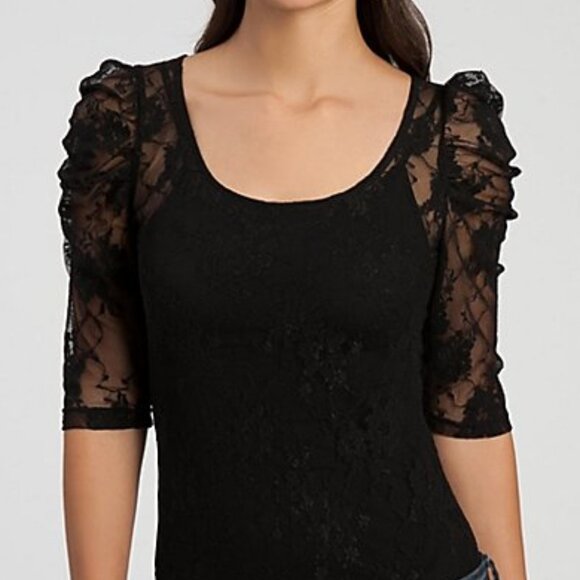Guess Lace Bodysuit Size XS Small Black Romper One Piece Club Rave Festival S - Picture 1 of 12